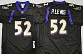 Men's Baltimore Ravens #52 Ray Lewis Black Throwback Stitched Football Jersey,baseball caps,new era cap wholesale,wholesale hats
