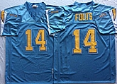 Men's Los Angeles Chargers #14 Dan Fouts Light Blue Throwback Stitched Football Jersey,baseball caps,new era cap wholesale,wholesale hats