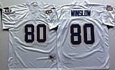 Men's Los Angeles Chargers #80 Kellen Winslow White Throwback Stitched Football Jersey,baseball caps,new era cap wholesale,wholesale hats