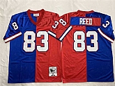 Men's Buffalo Bills #83 Andre Reed Blue Red Splite Throwback Stitched Football Jersey Dzhi,baseball caps,new era cap wholesale,wholesale hats
