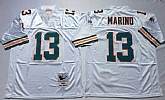 Men's Miami Dolphins #13 Dan Marino White Throwback Stitched Football Jersey,baseball caps,new era cap wholesale,wholesale hats