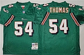 Men's Miami Dolphins #54 Zach Thomas Aqua Throwback Stitched Football Jersey,baseball caps,new era cap wholesale,wholesale hats