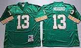 Men's Miami Dolphins #13 Dan Marino Aqua Throwback Stitched Football Jersey,baseball caps,new era cap wholesale,wholesale hats