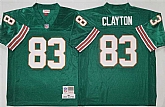 Men's Miami Dolphins #83 Mark Clayton Aqua Throwback Stitched Football Jersey,baseball caps,new era cap wholesale,wholesale hats