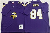 Men's Minnesota Vikings #84 Randy Moss Purple Throwback Stitched Football Jersey,baseball caps,new era cap wholesale,wholesale hats