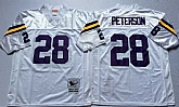 Men's Minnesota Vikings #28 Adrian Peterson White Throwback Stitched Football Jersey,baseball caps,new era cap wholesale,wholesale hats