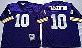 Men's Minnesota Vikings #10 Fran Tarkenton Purple Throwback Stitched Football Jersey,baseball caps,new era cap wholesale,wholesale hats