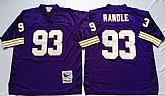 Men's Minnesota Vikings #93 John Randle Purple Throwback Stitched Football Jersey,baseball caps,new era cap wholesale,wholesale hats