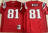 Men's New England Patriots #81 Randy Moss Red Throwback Stitched Football Jersey,baseball caps,new era cap wholesale,wholesale hats