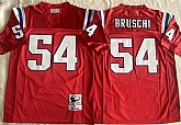Men's New England Patriots #54 Tedy Bruschi Red Throwback Stitched Football Jersey,baseball caps,new era cap wholesale,wholesale hats