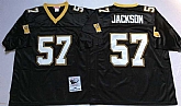 Men's New Orleans Saints #57 Rickey Jackson Black Throwback Stitched Football Jersey,baseball caps,new era cap wholesale,wholesale hats