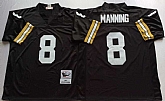 Men's New Orleans Saints #8 Archie Manning Black Throwback Stitched Football Jersey,baseball caps,new era cap wholesale,wholesale hats