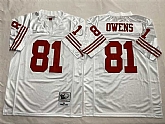 Men's New York Giants #81 Terrell Owens White Throwback Stitched Football Jersey,baseball caps,new era cap wholesale,wholesale hats