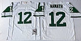 Men's New York Jets #12 Joe Namath White Throwback Stitched Football Jersey,baseball caps,new era cap wholesale,wholesale hats