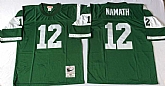 Men's New York Jets #12 Joe Namath Green Throwback Stitched Football Jersey,baseball caps,new era cap wholesale,wholesale hats