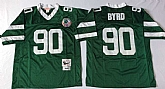 Men's New York Jets #90 Dennis Byrd Green Throwback Stitched Football Jersey,baseball caps,new era cap wholesale,wholesale hats