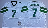 Men's Philadelphia Eagles #7 Ron Jaworski White Throwback Stitched Football Jersey,baseball caps,new era cap wholesale,wholesale hats