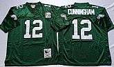 Men's Philadelphia Eagles #12 Randall Cunningham Green Throwback Stitched Football Jersey,baseball caps,new era cap wholesale,wholesale hats