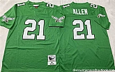 Men's Philadelphia Eagles #21 Eric Allen Kelly Green Throwback Stitched Football Jersey,baseball caps,new era cap wholesale,wholesale hats