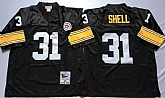 Men's Pittsburgh Steelers #31 Donnie Shell Black Throwback Stitched Football Jersey,baseball caps,new era cap wholesale,wholesale hats