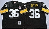 Men's Pittsburgh Steelers #36 Jerome Bettis Black Throwback Stitched Football Jersey,baseball caps,new era cap wholesale,wholesale hats
