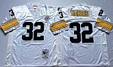 Men's Pittsburgh Steelers #32 Franco Harris White Throwback Stitched Football Jersey,baseball caps,new era cap wholesale,wholesale hats
