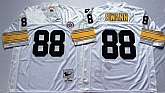 Men's Pittsburgh Steelers #88 Lynn Swann White Throwback Stitched Football Jersey,baseball caps,new era cap wholesale,wholesale hats