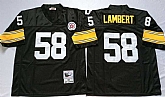 Men's Pittsburgh Steelers #58 Jack Lambert Black Throwback Stitched Football Jersey,baseball caps,new era cap wholesale,wholesale hats