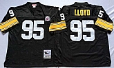 Men's Pittsburgh Steelers #95 Greg Lloyd Black Throwback Stitched Football Jersey,baseball caps,new era cap wholesale,wholesale hats