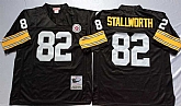 Men's Pittsburgh Steelers #82 John Stallworth Black Throwback Stitched Football Jersey,baseball caps,new era cap wholesale,wholesale hats