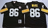 Men's Pittsburgh Steelers #86 Hines Ward Black Throwback Stitched Football Jersey,baseball caps,new era cap wholesale,wholesale hats