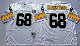 Men's Pittsburgh Steelers #68 L.C. Greenwood White Throwback Stitched Football Jersey,baseball caps,new era cap wholesale,wholesale hats