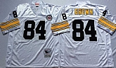 Men's Pittsburgh Steelers #84 Antonio Brown White Throwback Stitched Football Jersey,baseball caps,new era cap wholesale,wholesale hats