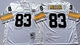 Men's Pittsburgh Steelers #83 Heath Miller White Throwback Stitched Football Jersey,baseball caps,new era cap wholesale,wholesale hats