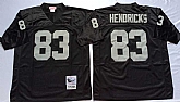 Men's Raiders #83 Ted Hendricks Black Throwback Stitched Football Jersey,baseball caps,new era cap wholesale,wholesale hats
