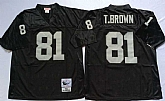 Men's Raiders #81 Tim Brown Black Throwback Stitched Football Jersey,baseball caps,new era cap wholesale,wholesale hats