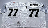 Men's Raiders #77 Lyle Alzado White Throwback Stitched Football Jersey,baseball caps,new era cap wholesale,wholesale hats