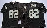 Men's Raiders #82 Al Davis Black Throwback Stitched Football Jersey,baseball caps,new era cap wholesale,wholesale hats