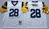 Men's Rams #28 Marshall Faulk White Throwback Stitched Football Jersey,baseball caps,new era cap wholesale,wholesale hats