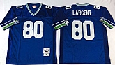 Men's Seattle Seahawks #80 Steve Largent Blue Throwback Stitched Football Jersey,baseball caps,new era cap wholesale,wholesale hats