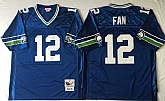 Men's Seattle Seahawks #12 Fan Blue Throwback Stitched Football Jersey,baseball caps,new era cap wholesale,wholesale hats