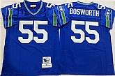 Men's Seattle Seahawks #55 Brian Bosworth Royal Throwback Stitched Football Jersey,baseball caps,new era cap wholesale,wholesale hats
