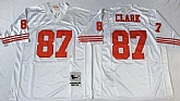 Men's San Francisco 49ers #87 Dwight Clark White Throwback Stitched Football Jersey,baseball caps,new era cap wholesale,wholesale hats