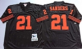 Men's San Francisco 49ers #21 Deion Sanders Black Throwback Stitched Football Jersey,baseball caps,new era cap wholesale,wholesale hats