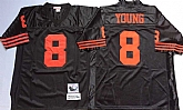 Men's San Francisco 49ers #8 Steve Young Black Throwback Stitched Football Jersey,baseball caps,new era cap wholesale,wholesale hats