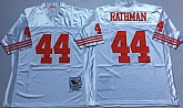 Men's San Francisco 49ers #44 Tom Rathman White Throwback Stitched Football Jersey,baseball caps,new era cap wholesale,wholesale hats