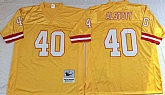 Men's Tampa Bay Buccaneers #40 Mike Alstott Yellow Throwback Stitched Football Jersey,baseball caps,new era cap wholesale,wholesale hats