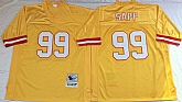 Men's Tampa Bay Buccaneers #99 Warren Sapp Yellow Throwback Stitched Football Jersey,baseball caps,new era cap wholesale,wholesale hats