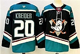 Men's Anaheim Ducks #20 Chris Kreider Black Teal 2024-25 Stitched Jersey,baseball caps,new era cap wholesale,wholesale hats