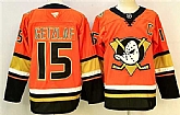 Men's Anaheim Ducks #15 Ryan Getzlaf Orange Black 2024-25 With C Patch Stitched Jersey,baseball caps,new era cap wholesale,wholesale hats
